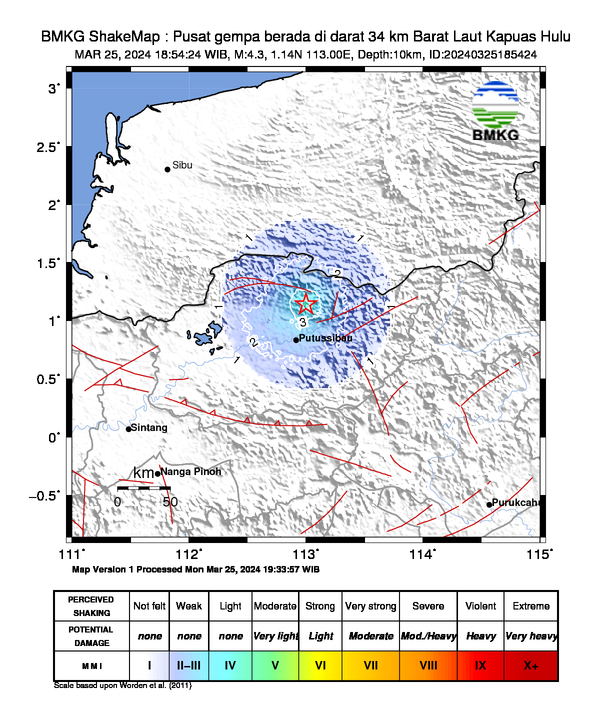 Gempa Kapuas Hulu Hari Ini