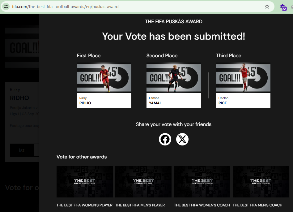 Cara Vote Rizky Ridho