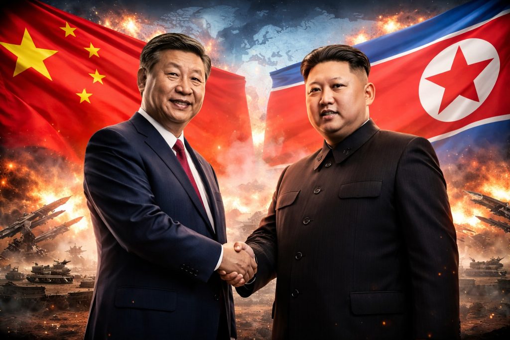 Pemimpin China dan Korut/ AI